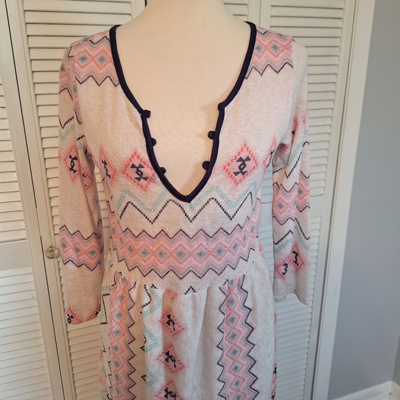 Stretchy boho pastel ruffle dress medium *C - Picture 5 of 6